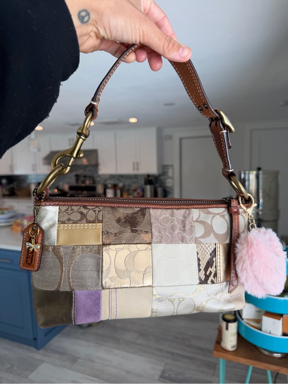 Y2K Coach Patchwork Signature shoulder bag RARE
